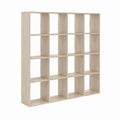 Bibliothèque de rangement ouverte chêne clair en panneaux de particules 120 x 30 x 150 cm