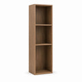 Bibliothèque ouverte 3 niches noyer en panneaux de particules mélaminés 180 x 40 x 30 cm