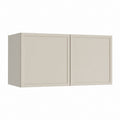 Meuble TV mural 2 portes beige en MDF rectangulaire 120 x 35 x 60 cm